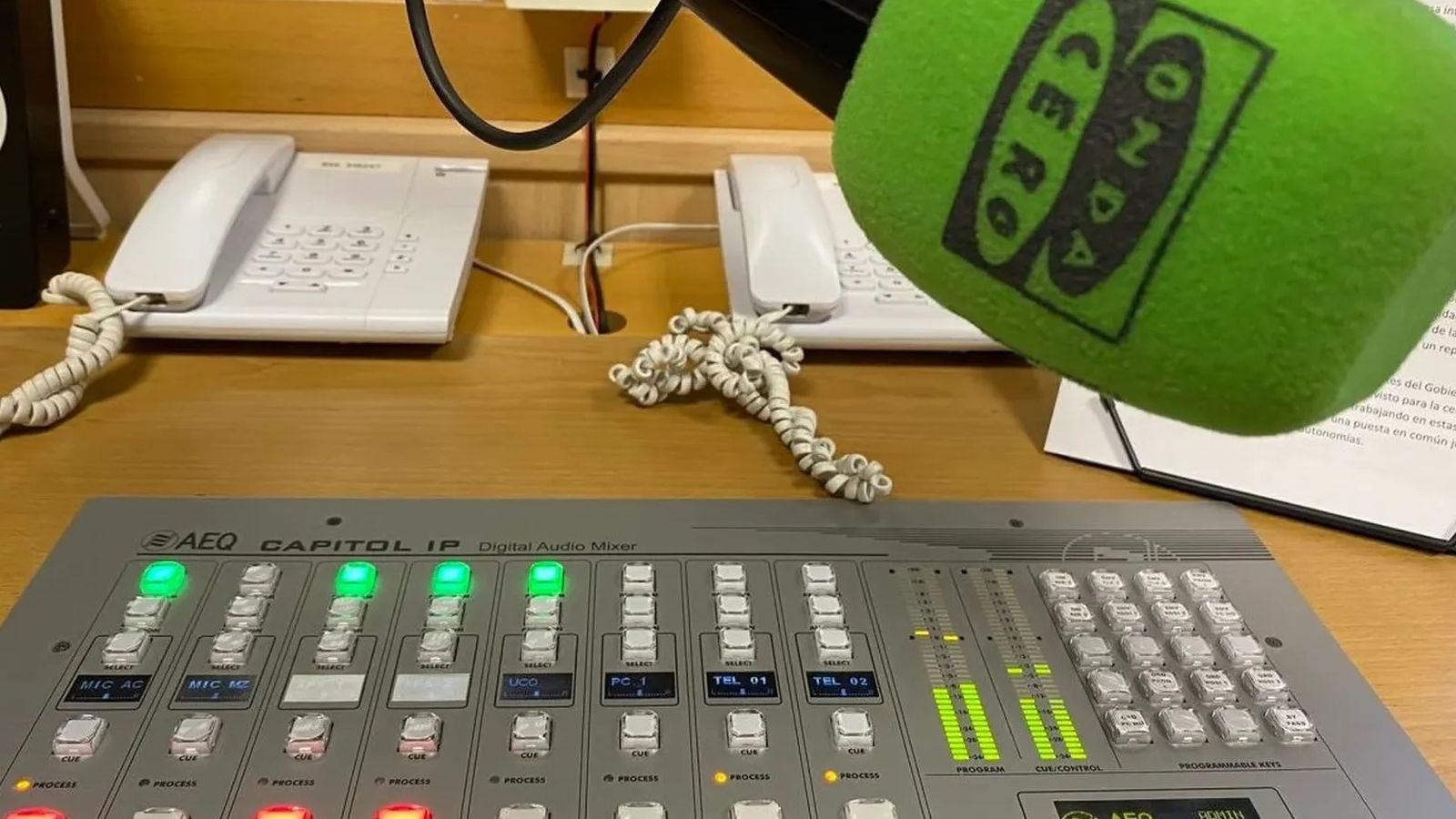 Mesa de trabajo de Onda Cero Ceuta.