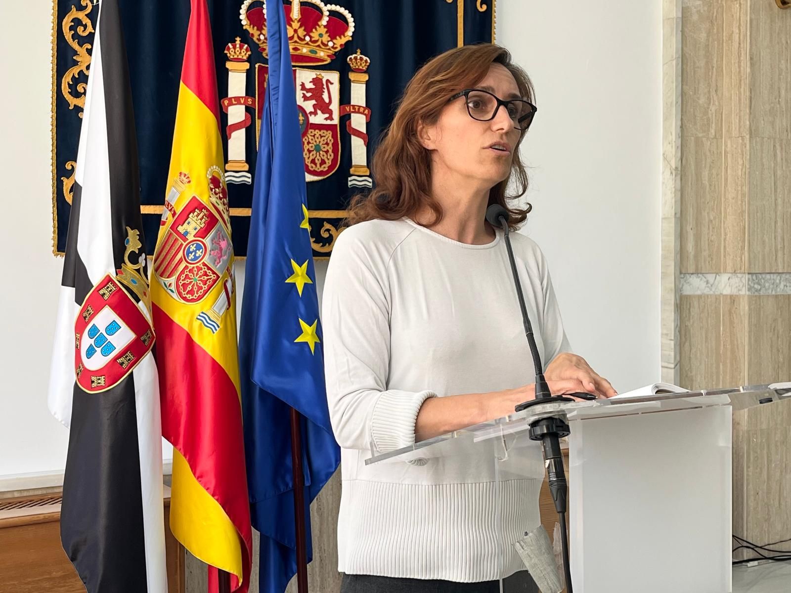 La ministra de Sanidad, Mónica García, este jueves en Ceuta