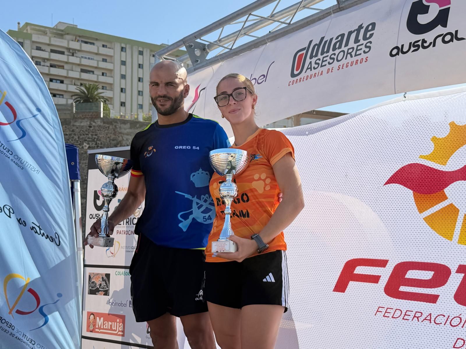 Entrega de trofeos del Acuatlón