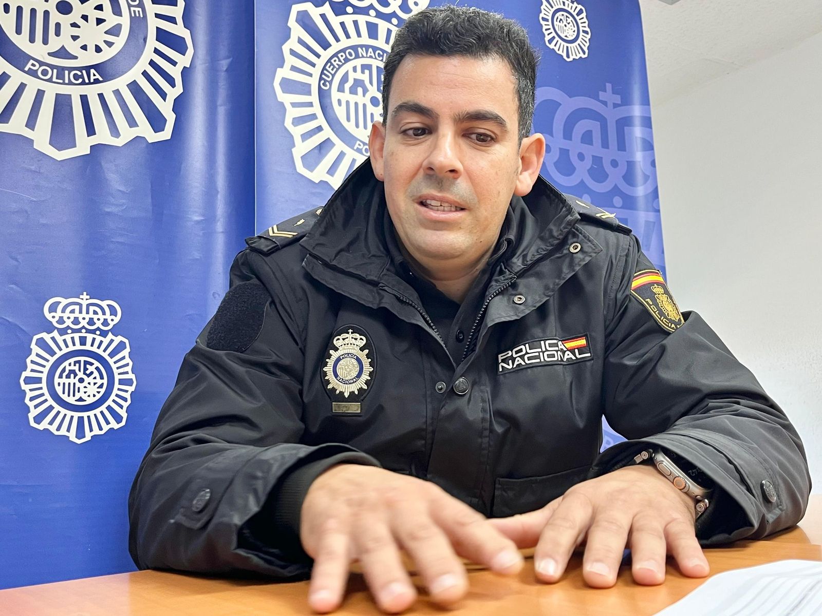 Roberto Rodríguez, agente de la Policía Nacional  adscrito a la unidad de Participación Ciudadana.