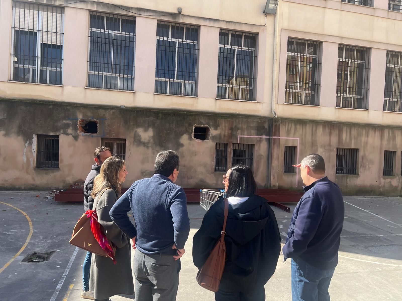 Orozco visitando las obras