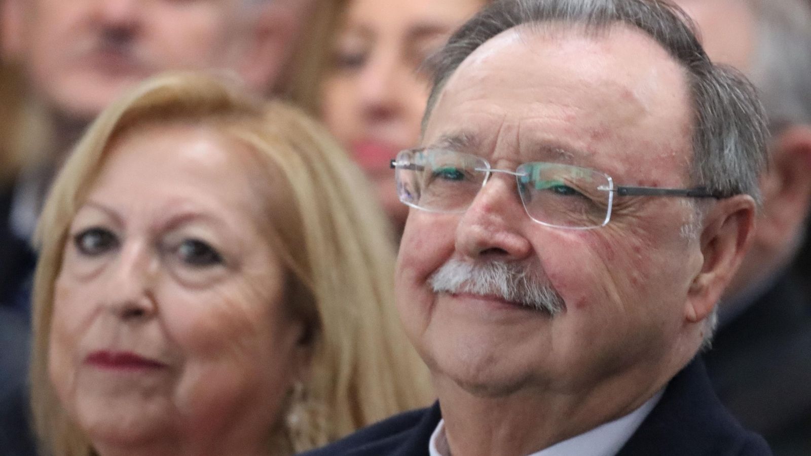 El presidente de Ceuta, Juan Vivas, durante el evento por sus más de dos décadas gobernando.