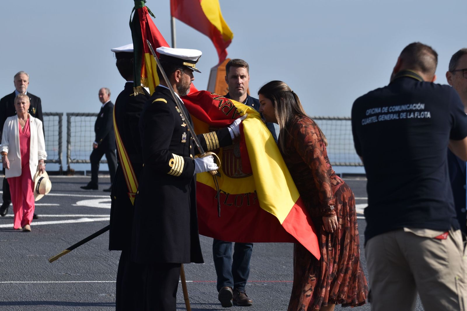 Emotiva jura de bandera a bordo del 'Castilla'