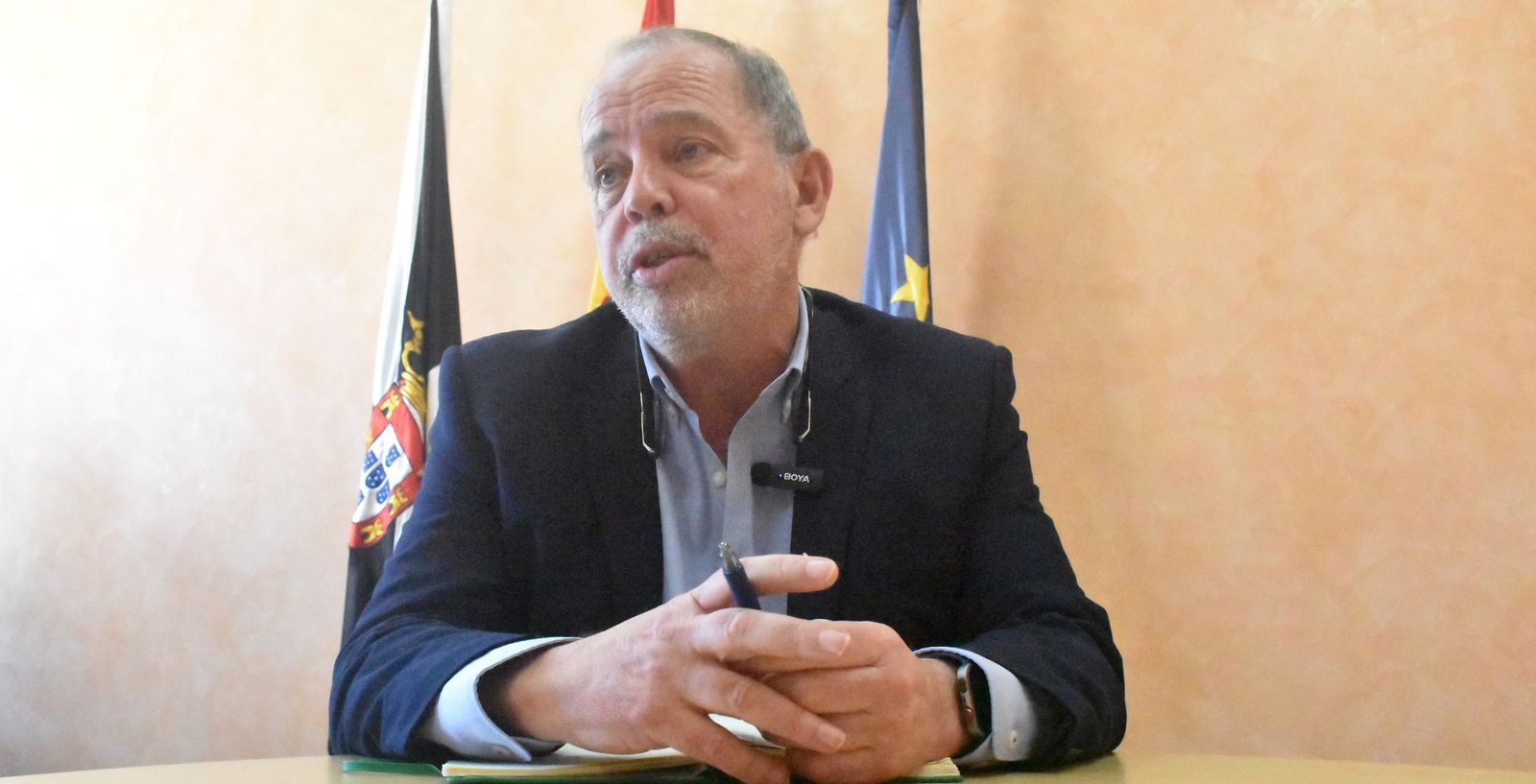 Cristobal Guzmán durante una entrevista con este diario.