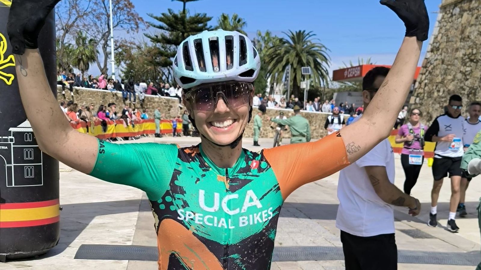 La ganadora de los 50 kilómetros MTB de esta X Cuna de la Legión, Chari Pruaño