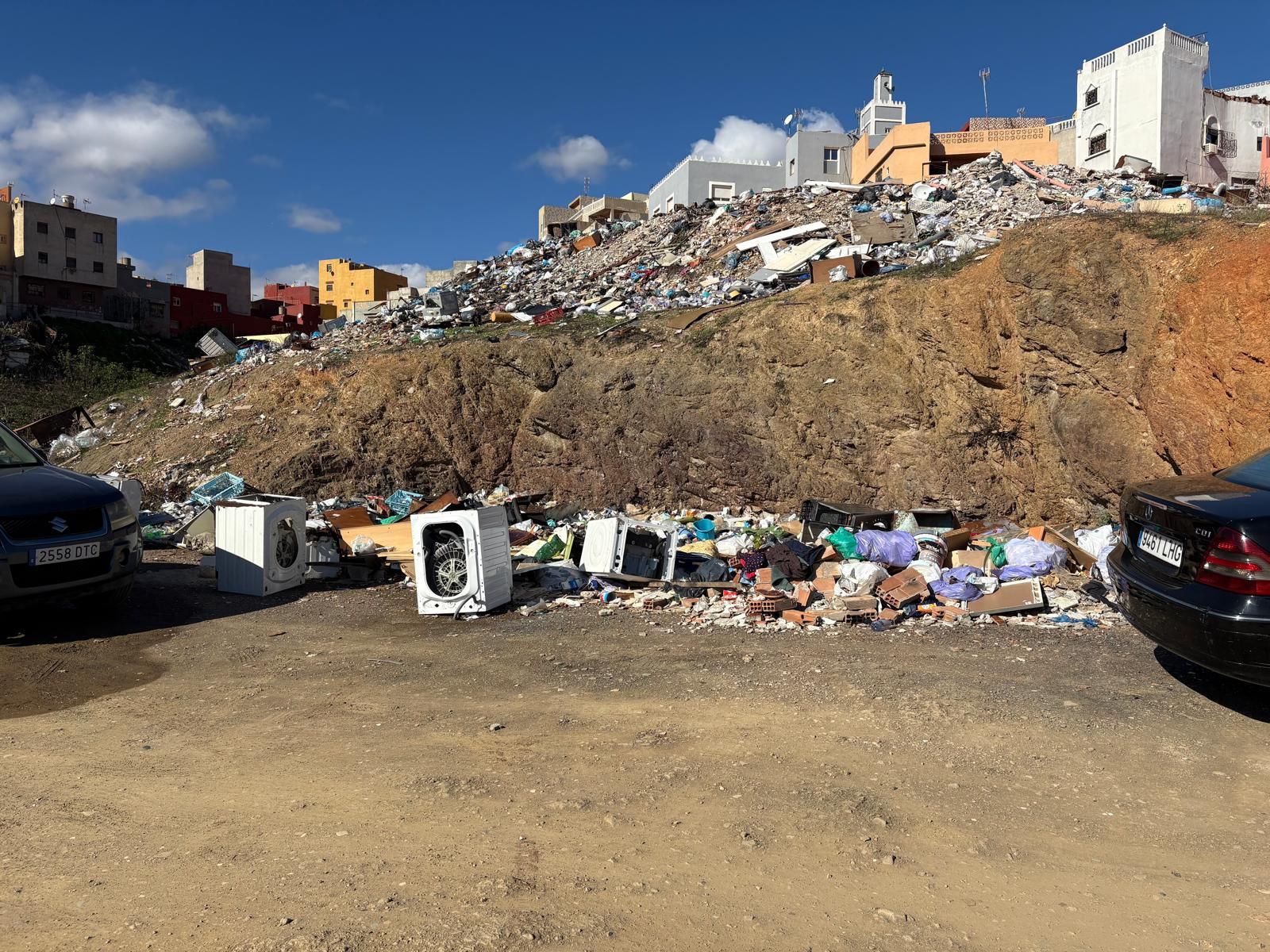 Zona plagada de basura en El Príncipe