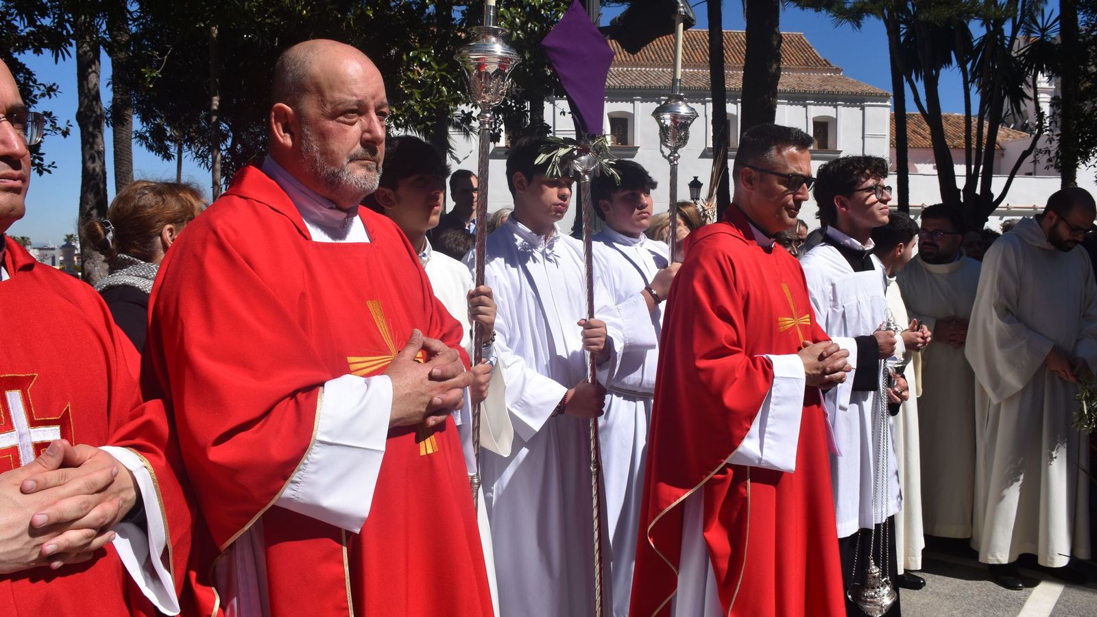 Procesión y bendición de las palmas y misa en el Santuario de África por el Domingo de Ramos