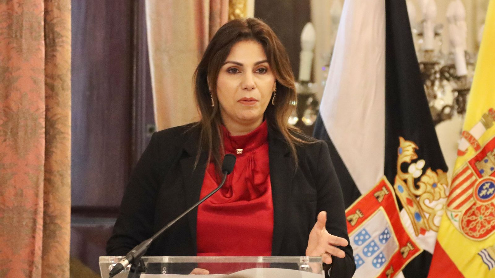 La consejera de Sanidad y Servicios Sociales, Nabila Benzina