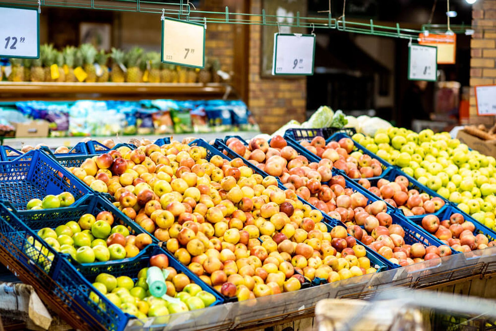 Fruta en un supermercado.