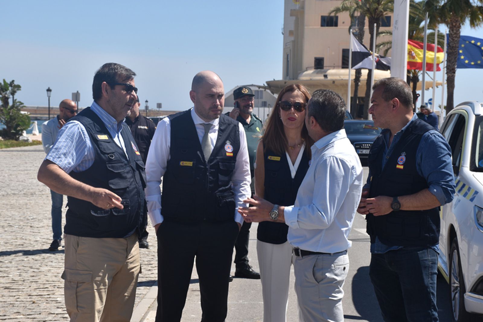 La OPE ensaya una zona de emergencia en el Muelle España