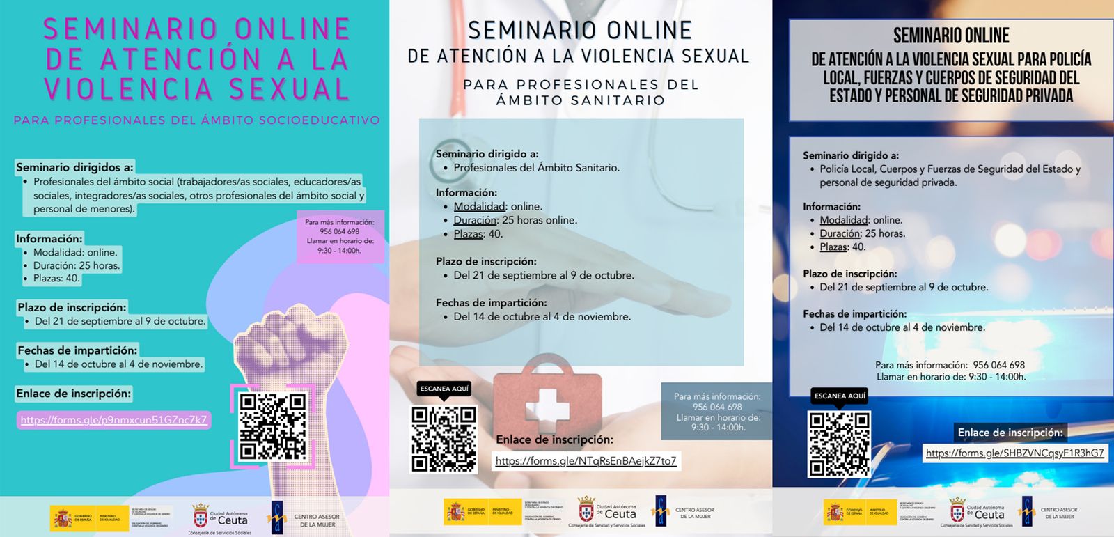Carteles anunciadores de los seminarios convocados