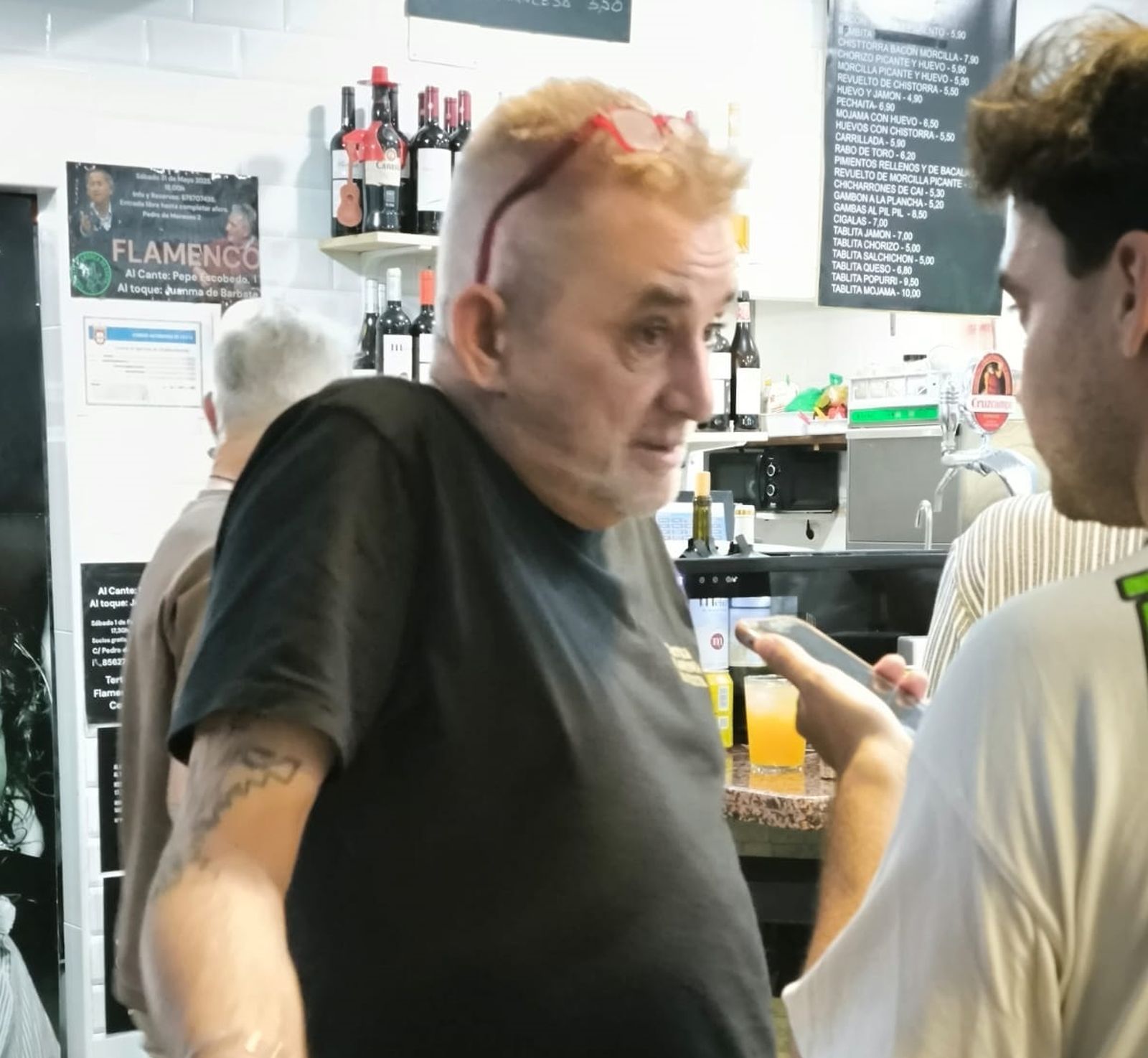 Andy durante la entrevista.