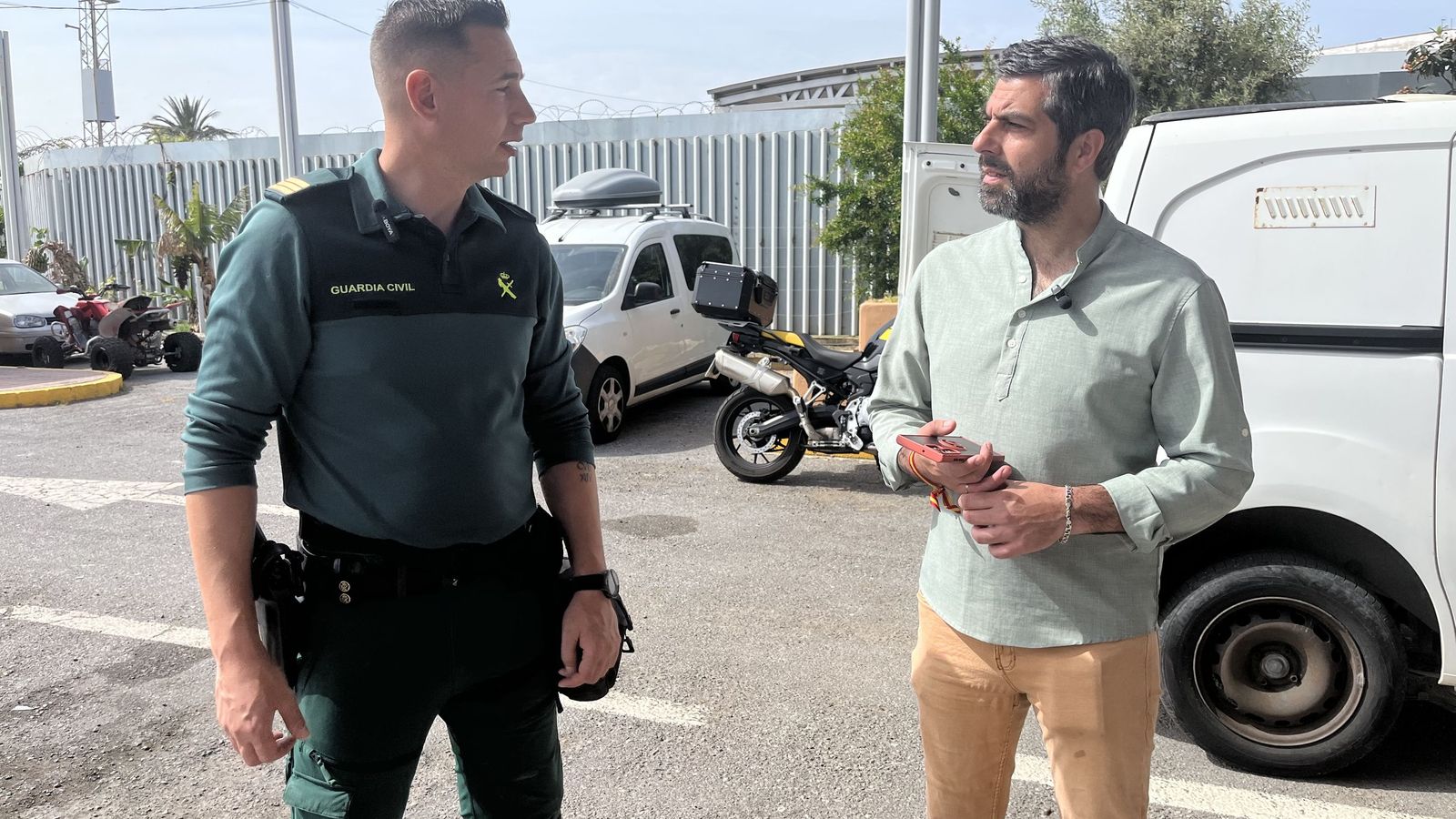 El sargento Lobo de Dueñas durante el reportaje realizado con el Diario El Pueblo