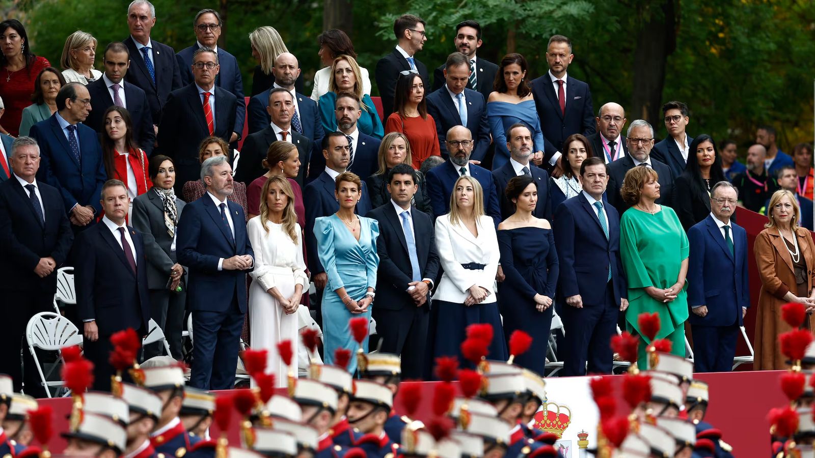 Presidentes de las comunidades y ciudades autónomas durante el acto.
