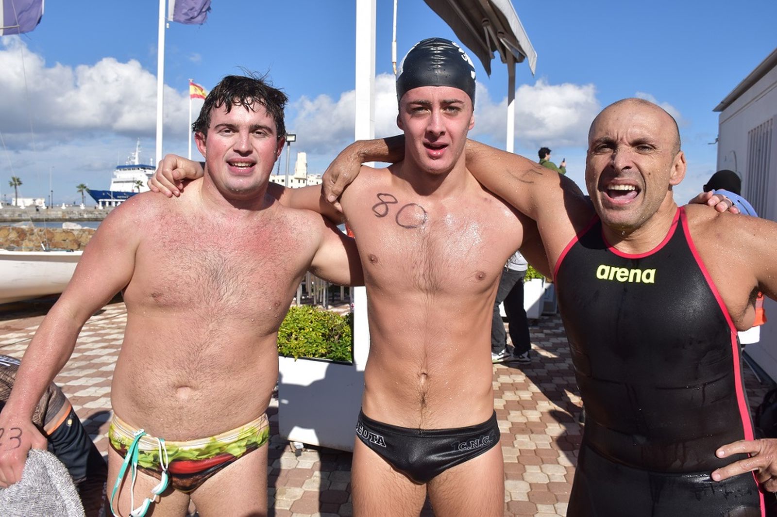 Los tres primeros clasificados categoría masculina