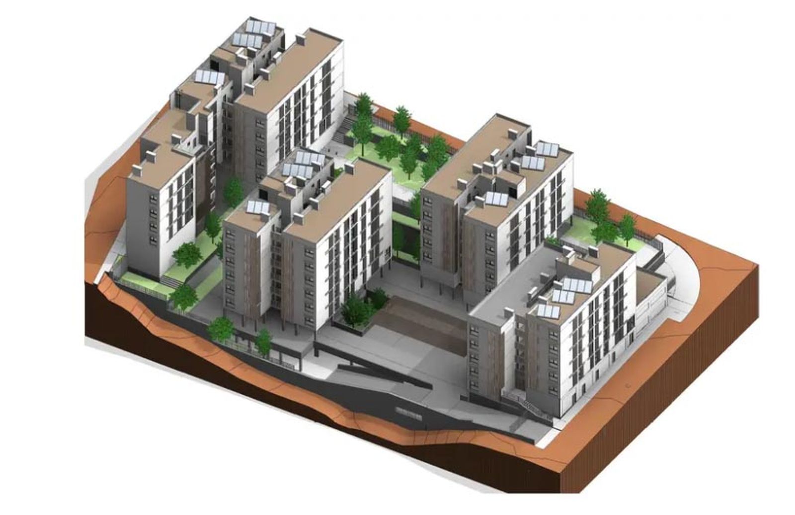 Recreación de la promoción de las 90 viviendas protegidas de Loma Colmenar