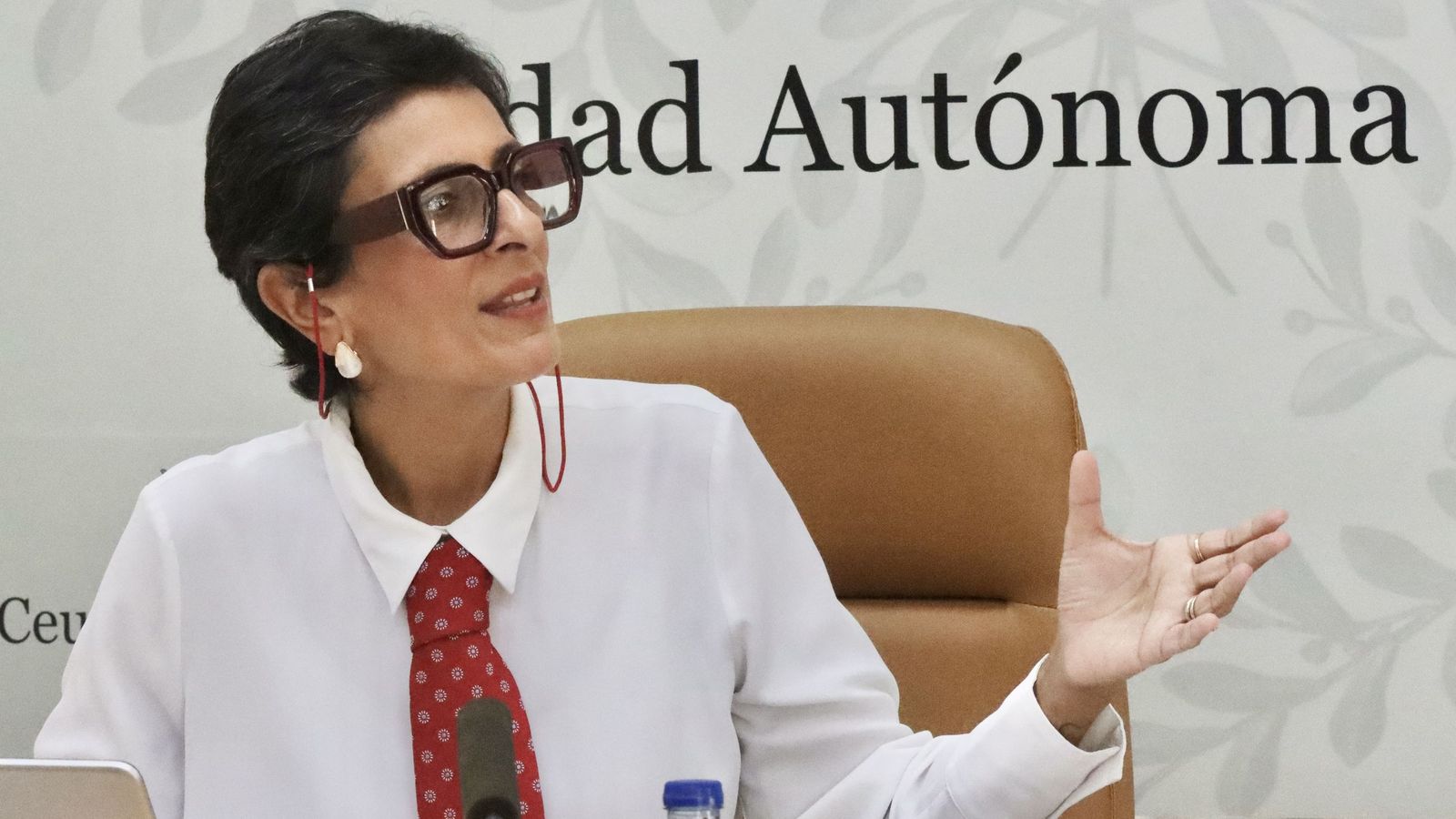 La consejera de Hacienda durante su comparecencia este lunes para presentar los Presupuestos para 2026 en Ceuta