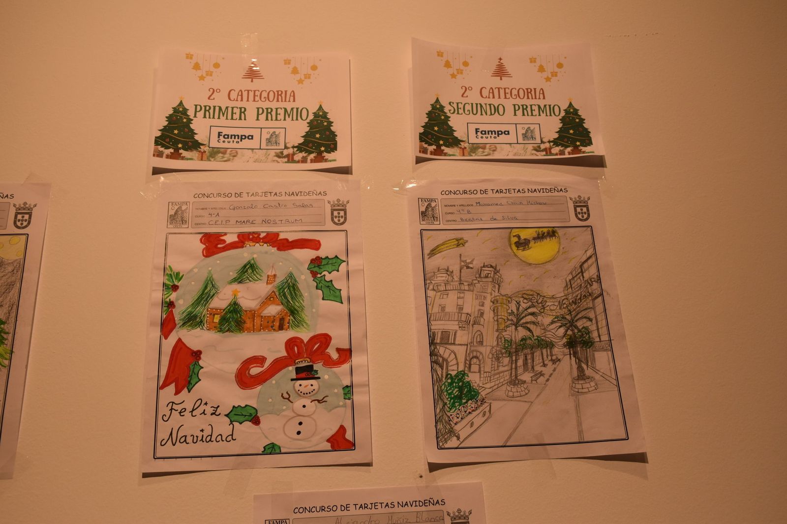 La entrega de premios de la FAMPA por la confección de tarjetas navideñas, en imágenes