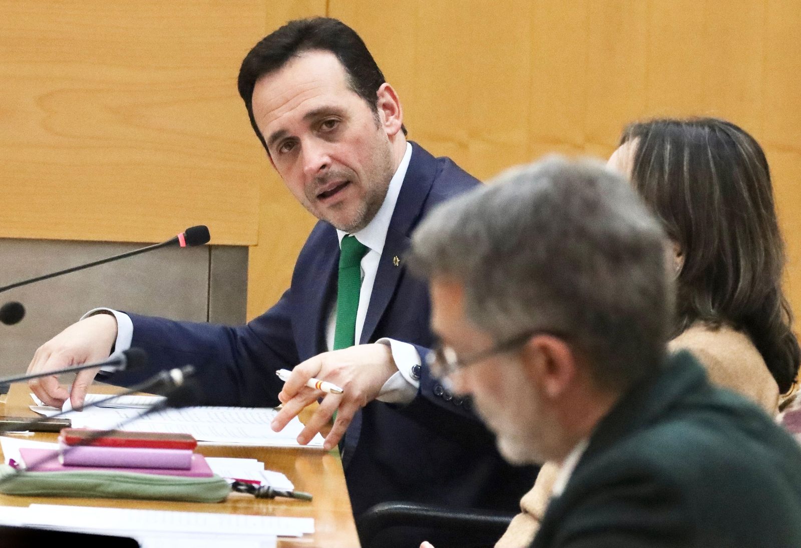 Juan Sergio Redondo (Vox), durante la sesión plenaria celebrada en la mañana de este martes