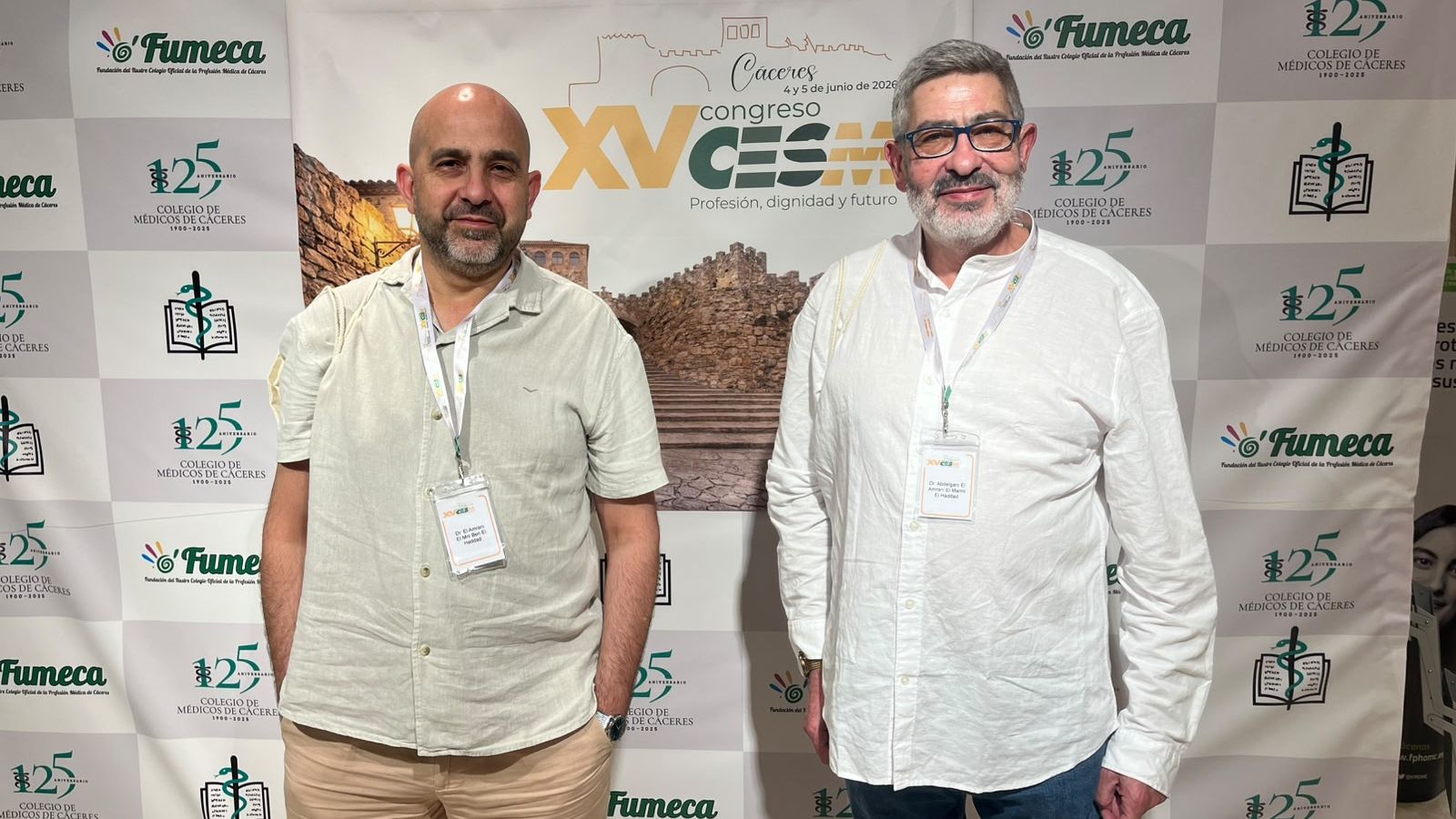 Abdelghani El Amrani El Marini El Haddad y Mehdi El Amrani, en el Congreso