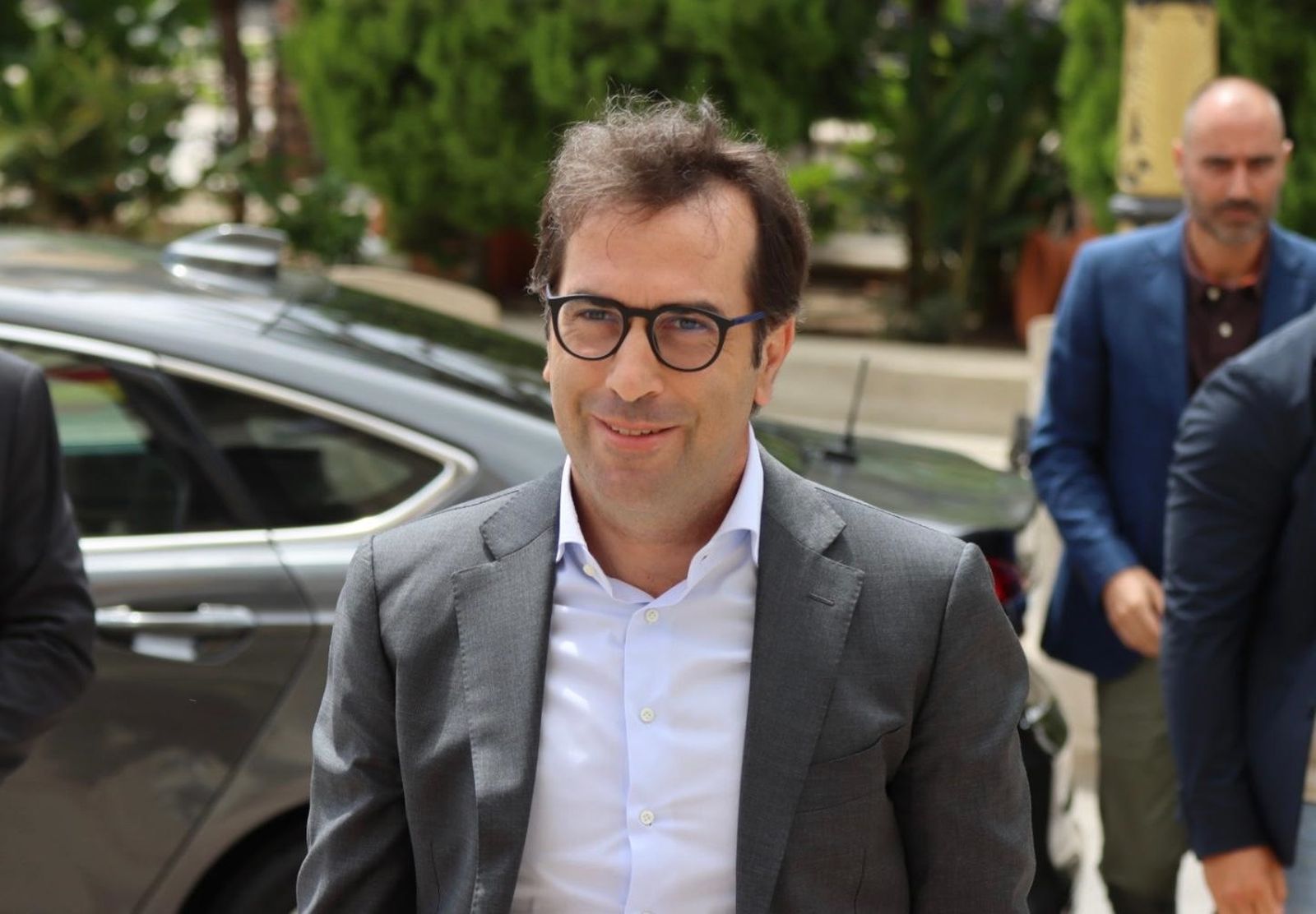 El ministro Carlos Cuerpo, durante su visita de este lunes a Ceuta