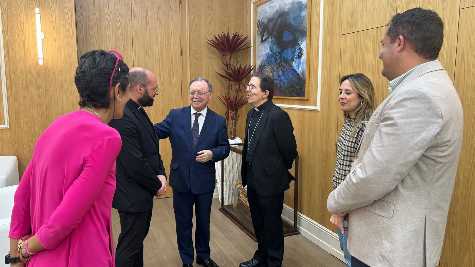 Imagen de los momentos previos al encuentro