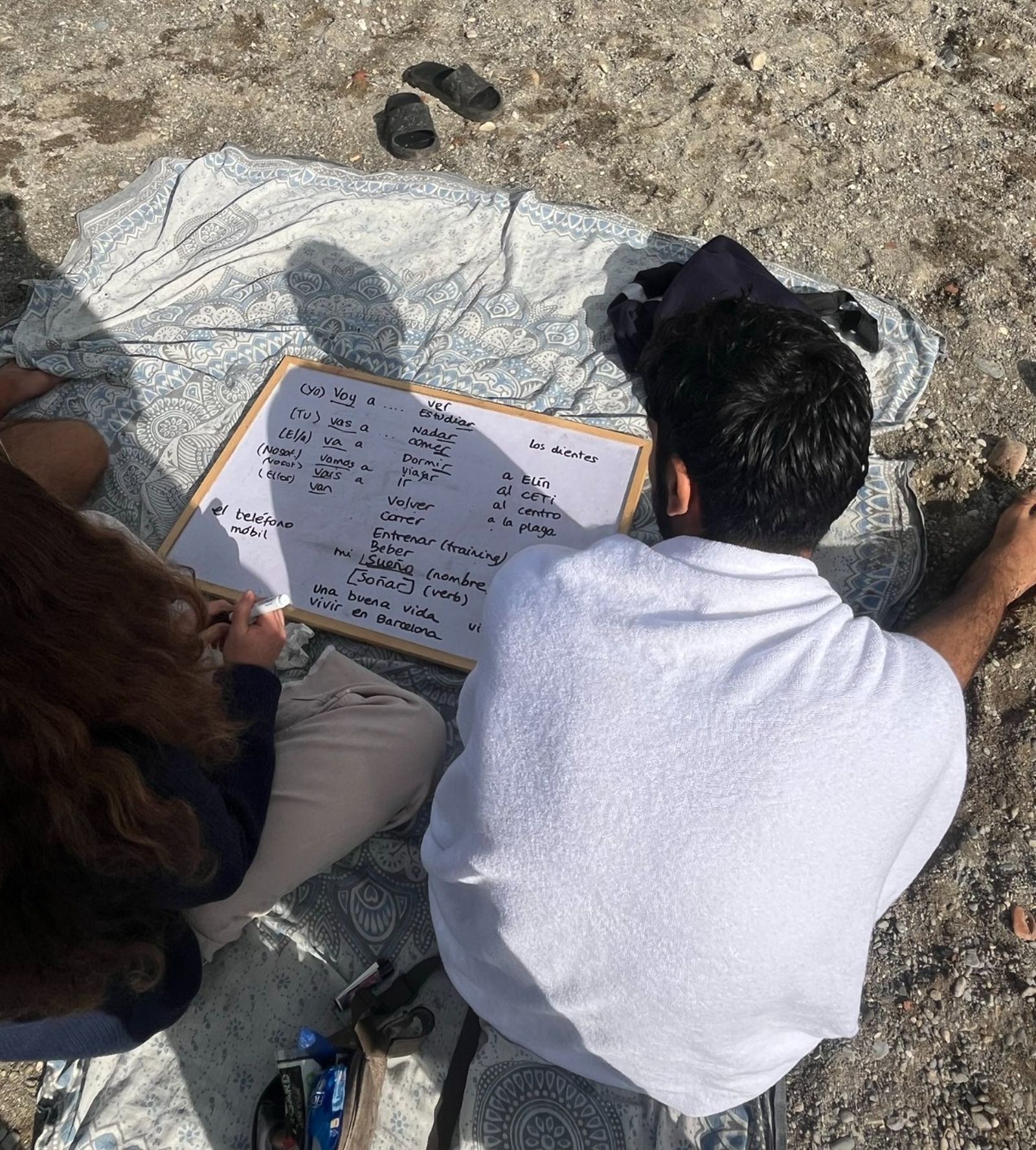 Clases de idiomas que imparte No Name Kitchen a personas migrantes en Ceuta