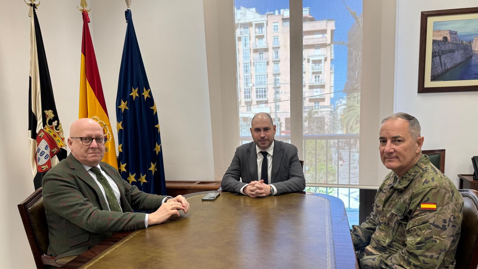 Triano durante su reunión con Carbonell