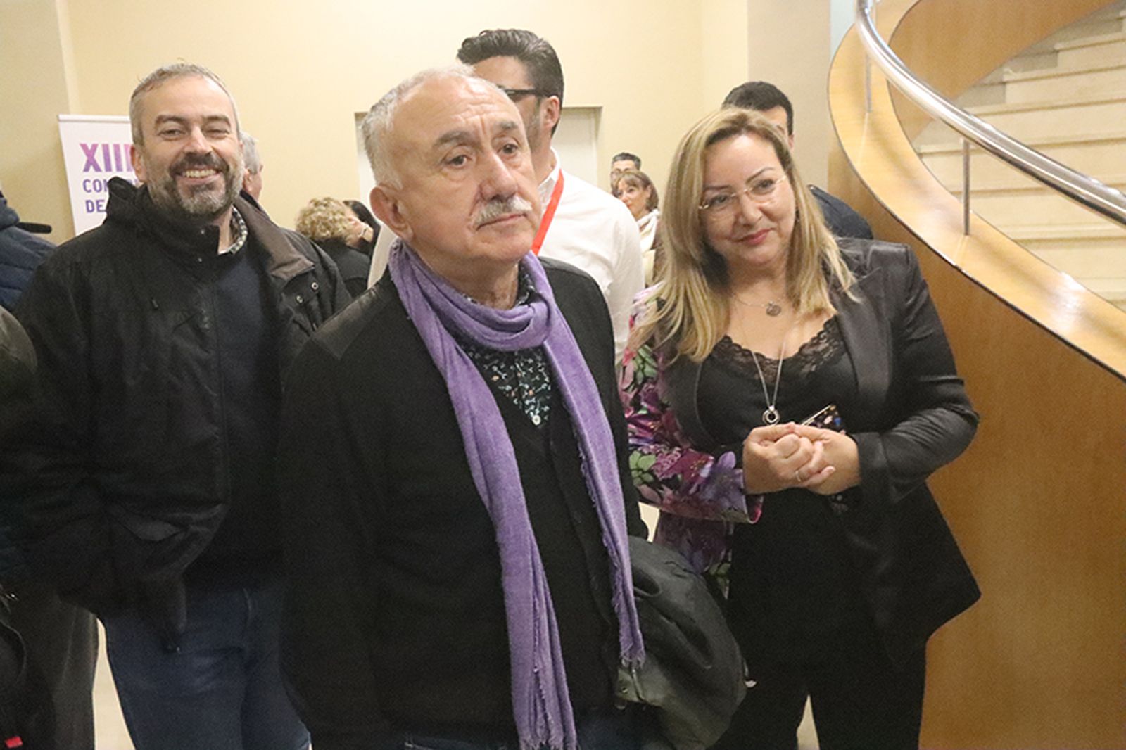 Pepe Álvarez y Yolanda Aparicio, durante el congreso provincial de la UGT Ceuta, celebrado el pasado marzo/FOTO EL PUEBLO