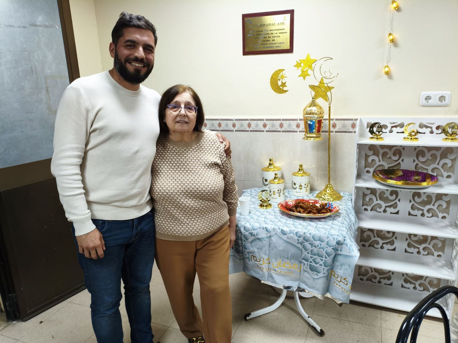 José María Ramos con su madre