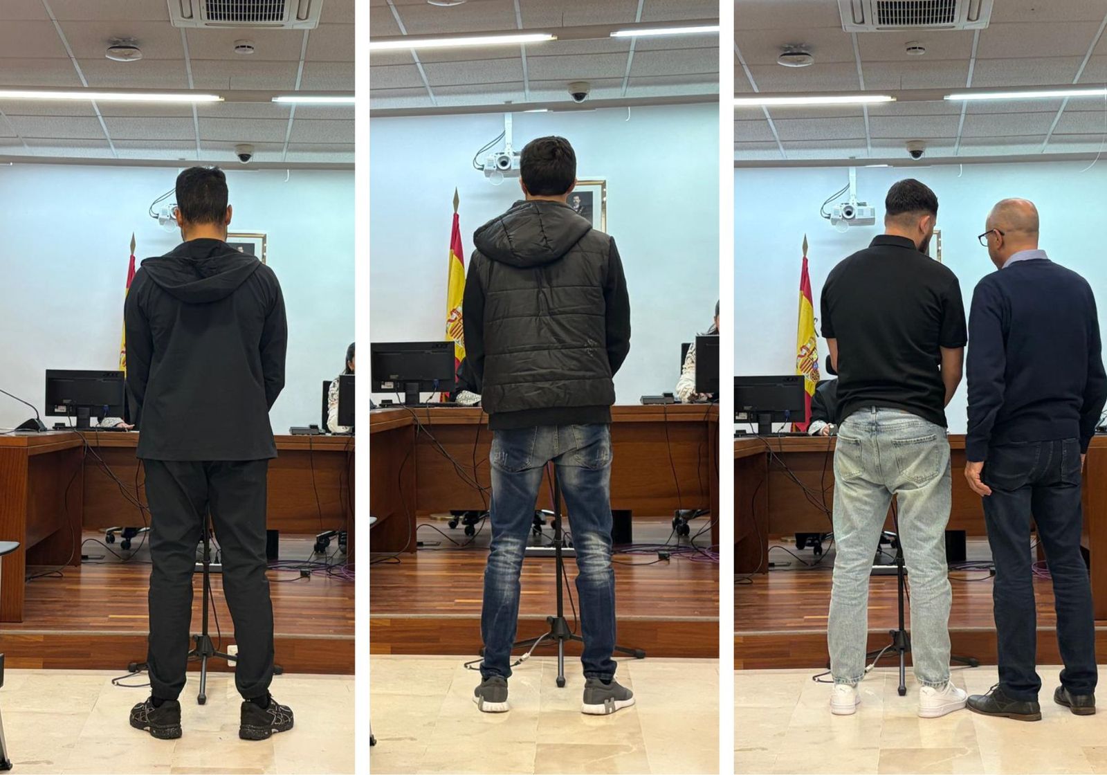 Los acusados, en orden de aparición en la publicación, reconocen los hechos.