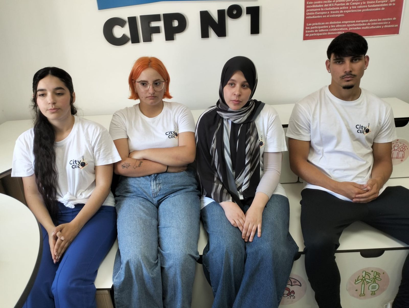 Los alumnos del centro implicados en el proyecto