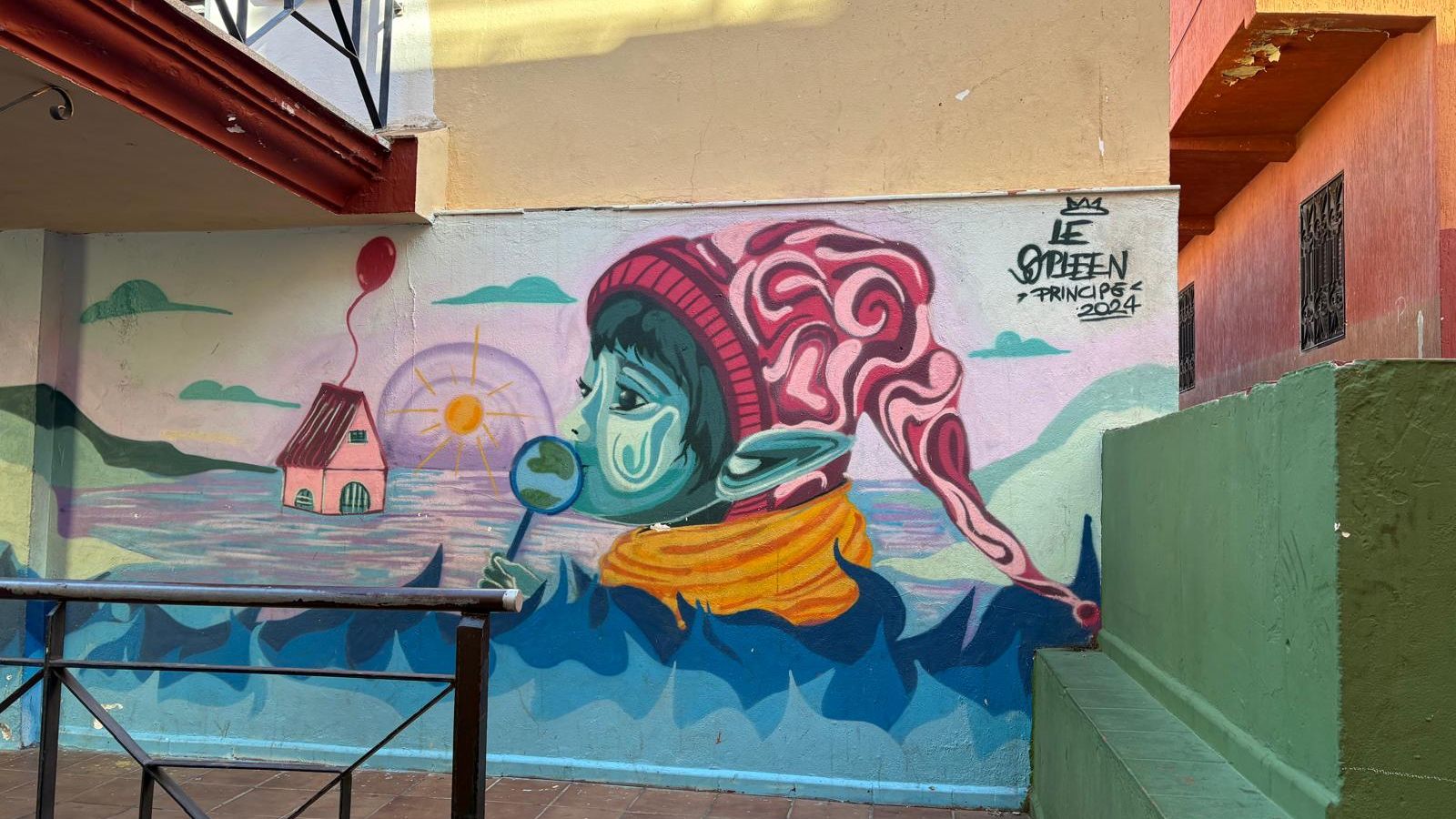 Mural en el antiguo mercado del Príncipe