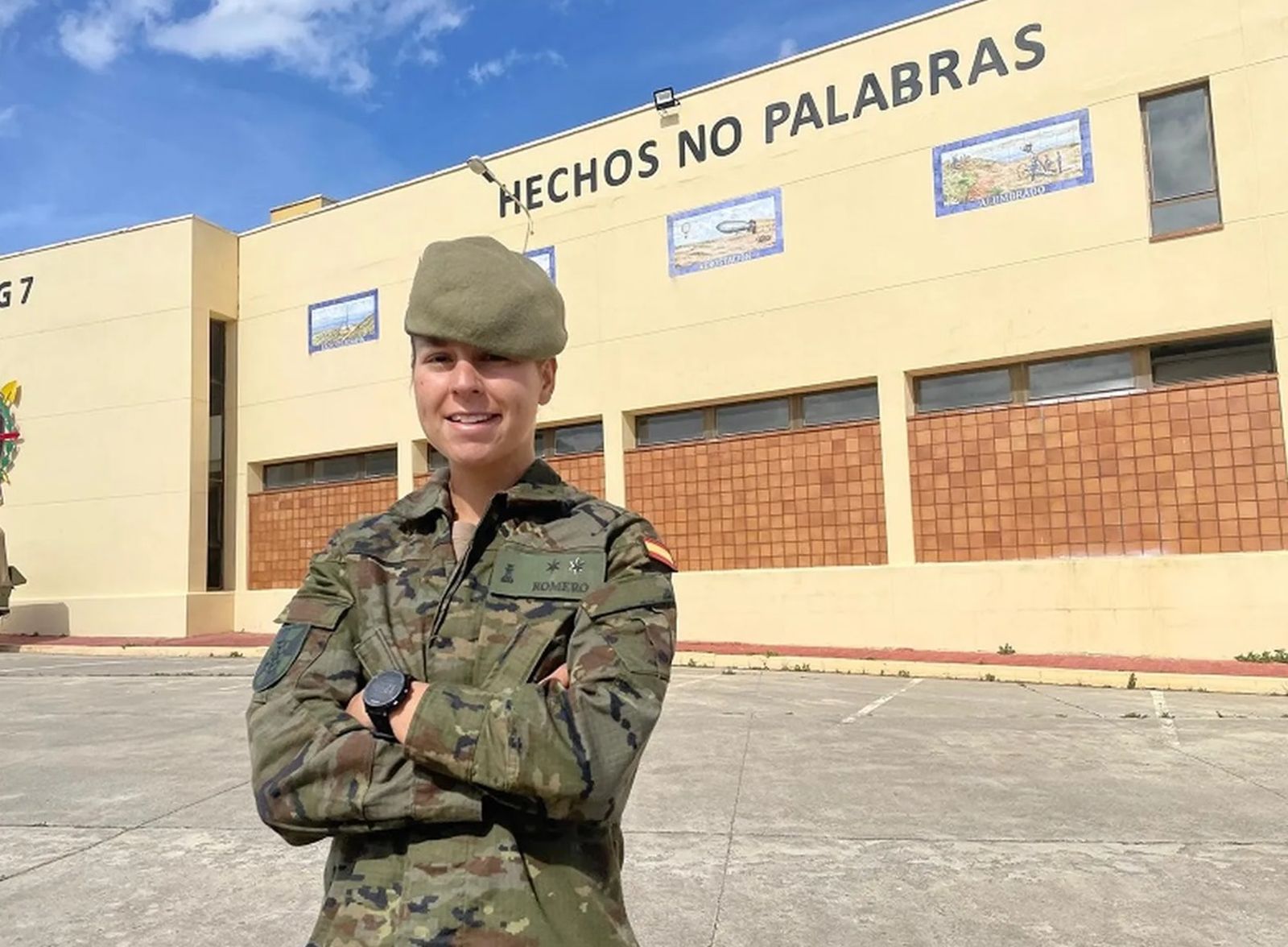 La Teniente María Romero en el espacio militar del RING7