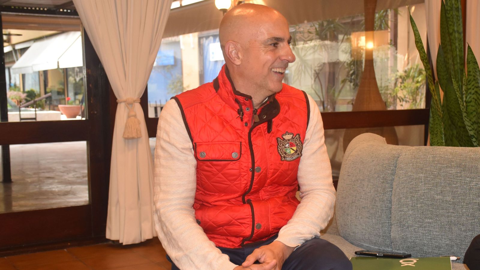 El diputado de Vox Ceuta, Patxi Ruiz, durante la entrevista con este diario.