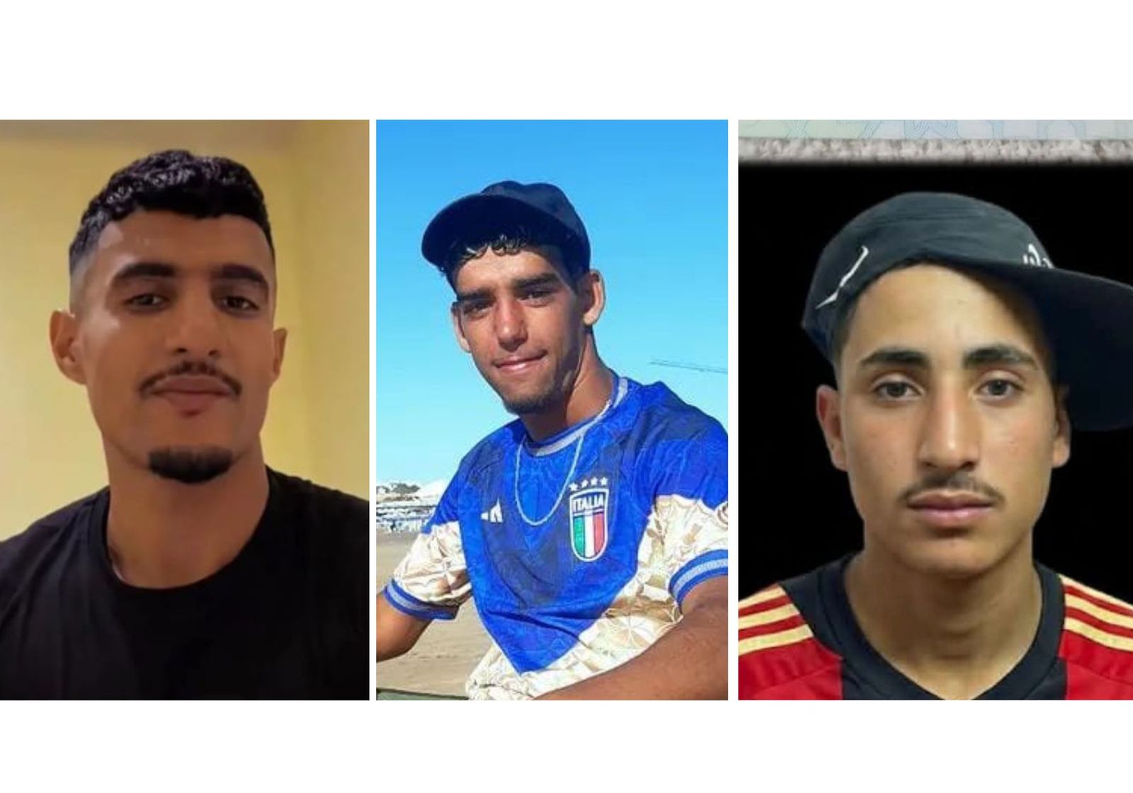 De izquierda a derecha: Mohssin Ben Mansour, Yahya Ait Benali y Haytam Mouanya