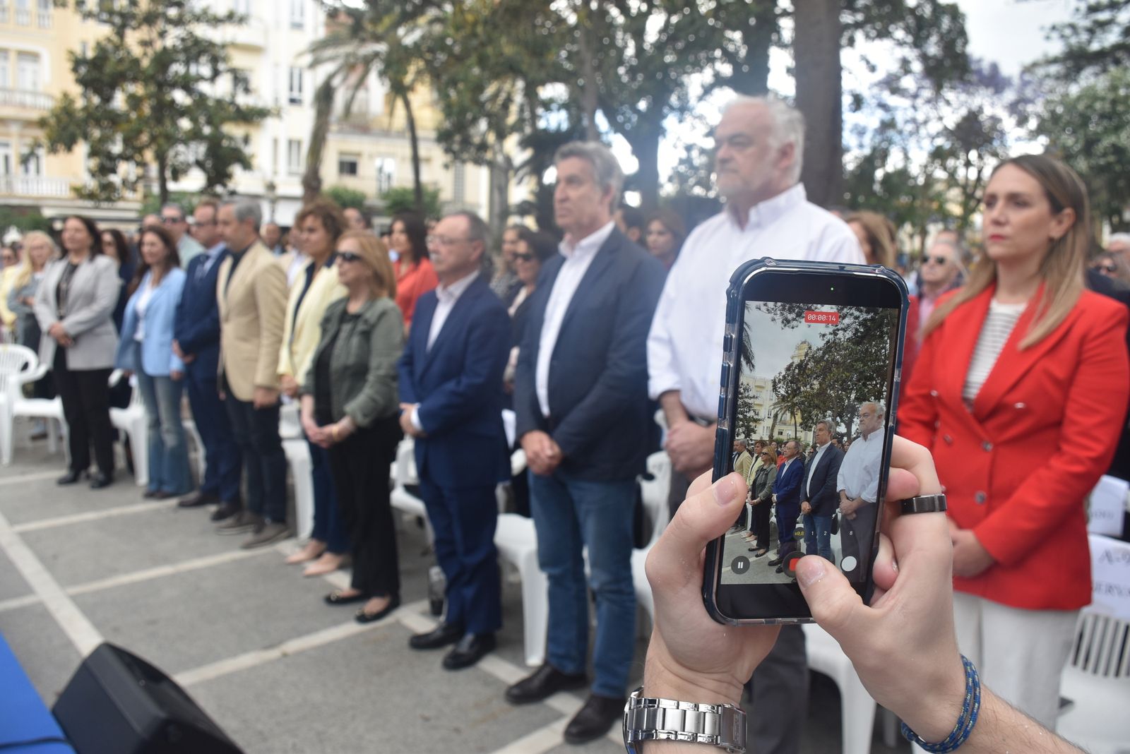 Acto del PP por el Día de Europa en la Plaza de África, con la presencia de su presidente nacional, Alberto Núñez Feijóo
