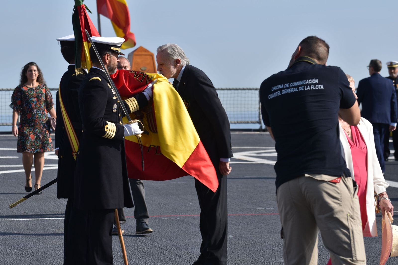 Emotiva jura de bandera a bordo del 'Castilla'