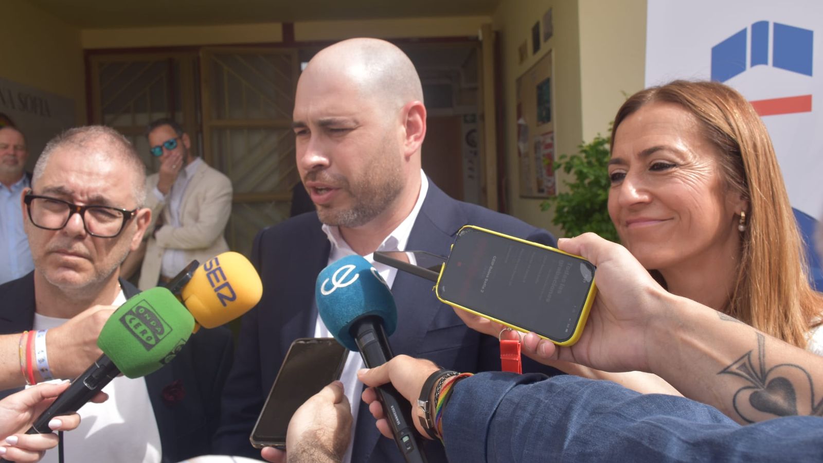 Triano atendiendo a los medios este jueves