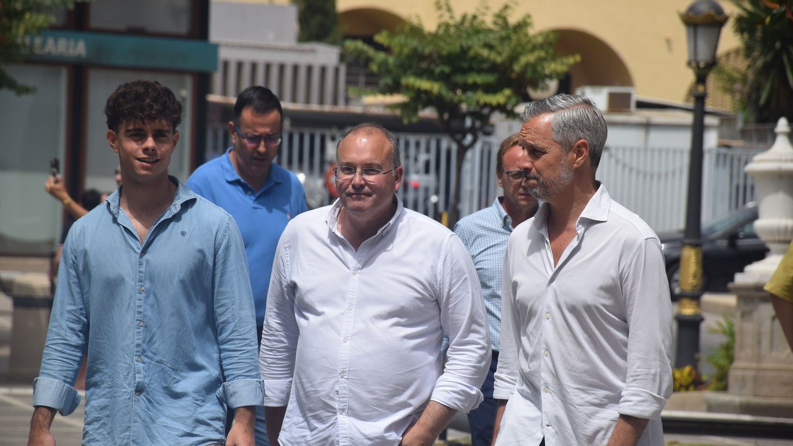 Miembros del PP durante la comparecencia de Feijóo