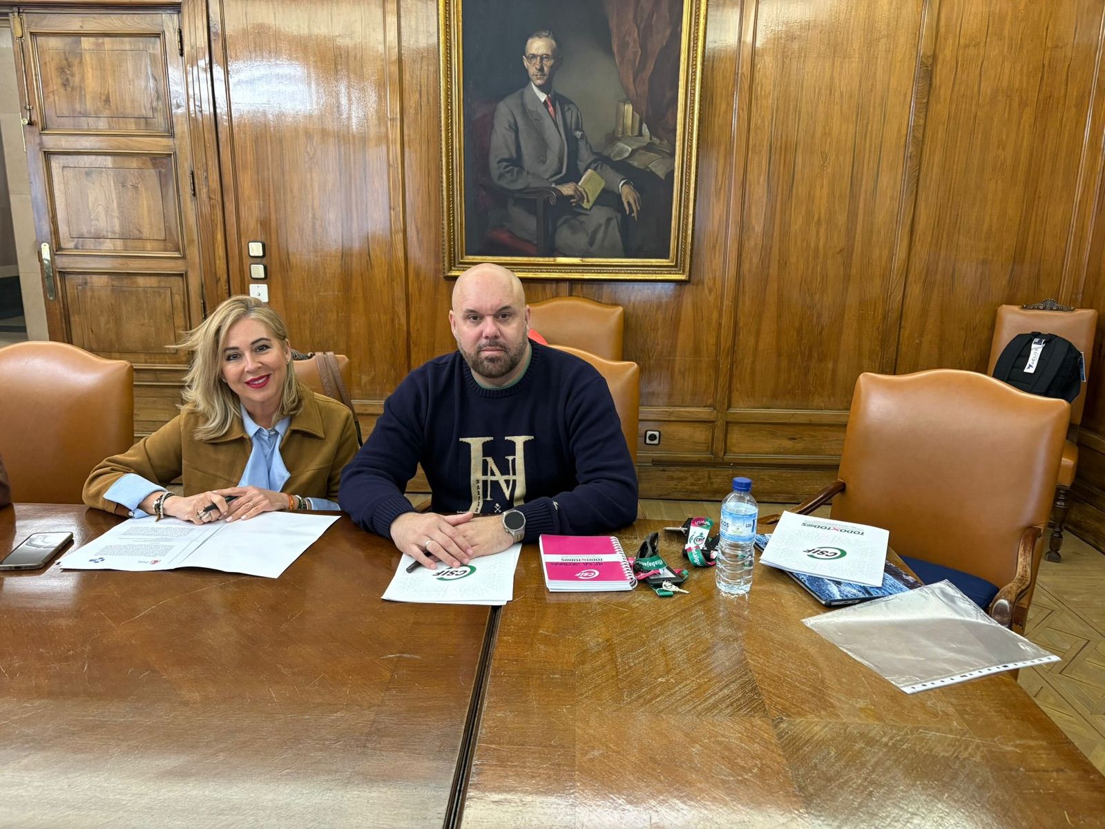 El presidente del sector de Sanidad en CSIF, Alejandro Artero, este jueves durante la mesa sectorial con INGESA