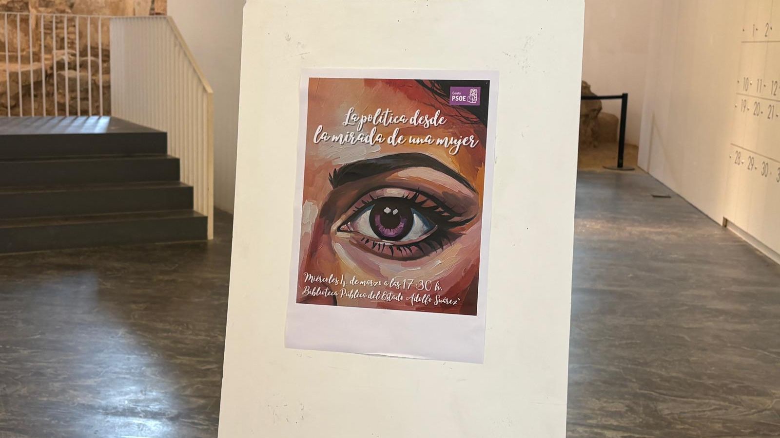 Cartel del acto "La Política desde la Mirada de la Mujer"