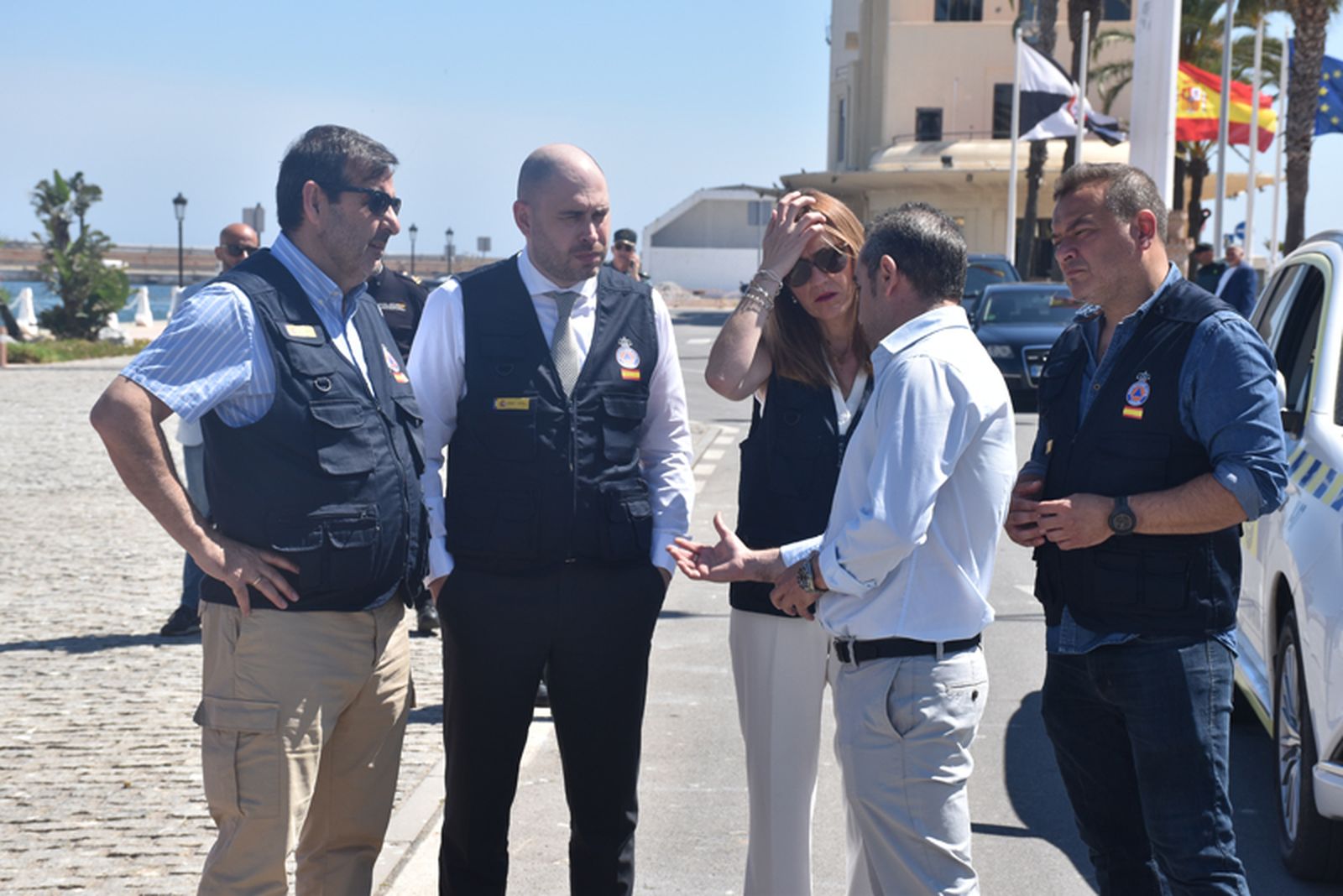La OPE ensaya una zona de emergencia en el Muelle España