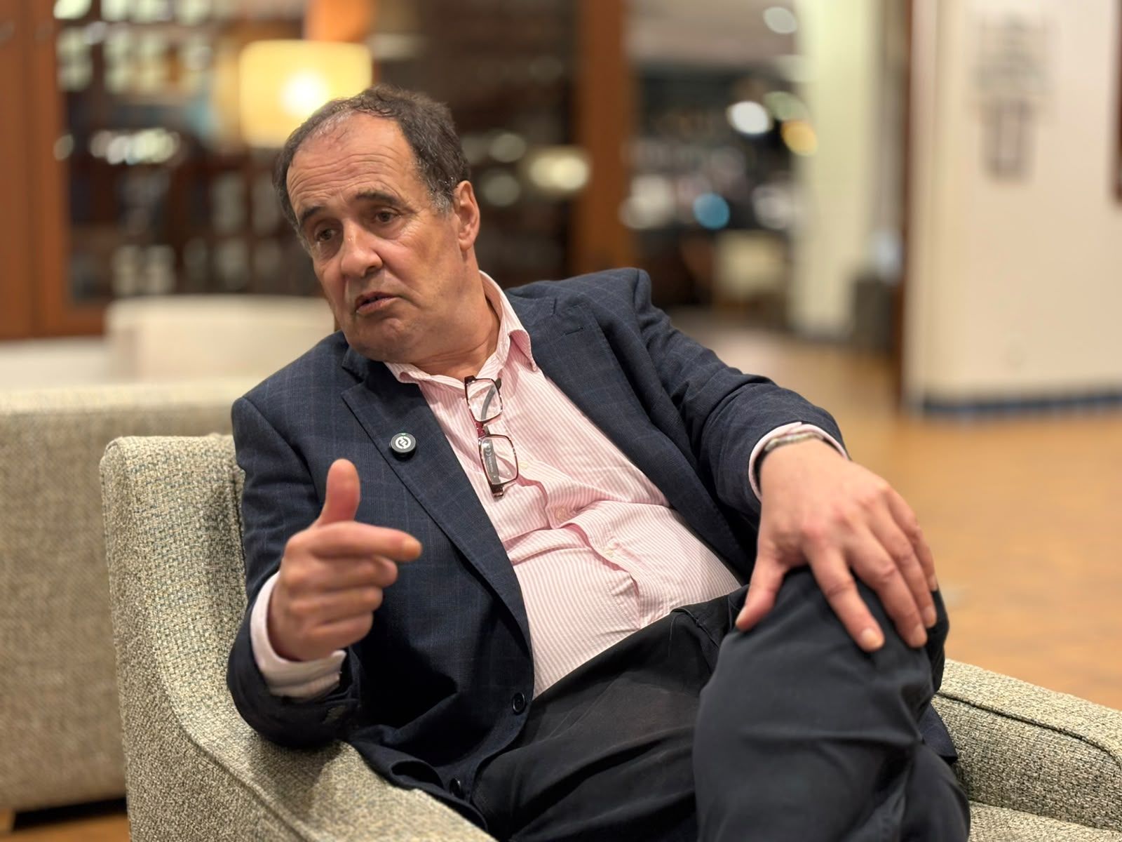 José María Múgica, durante la entrevista