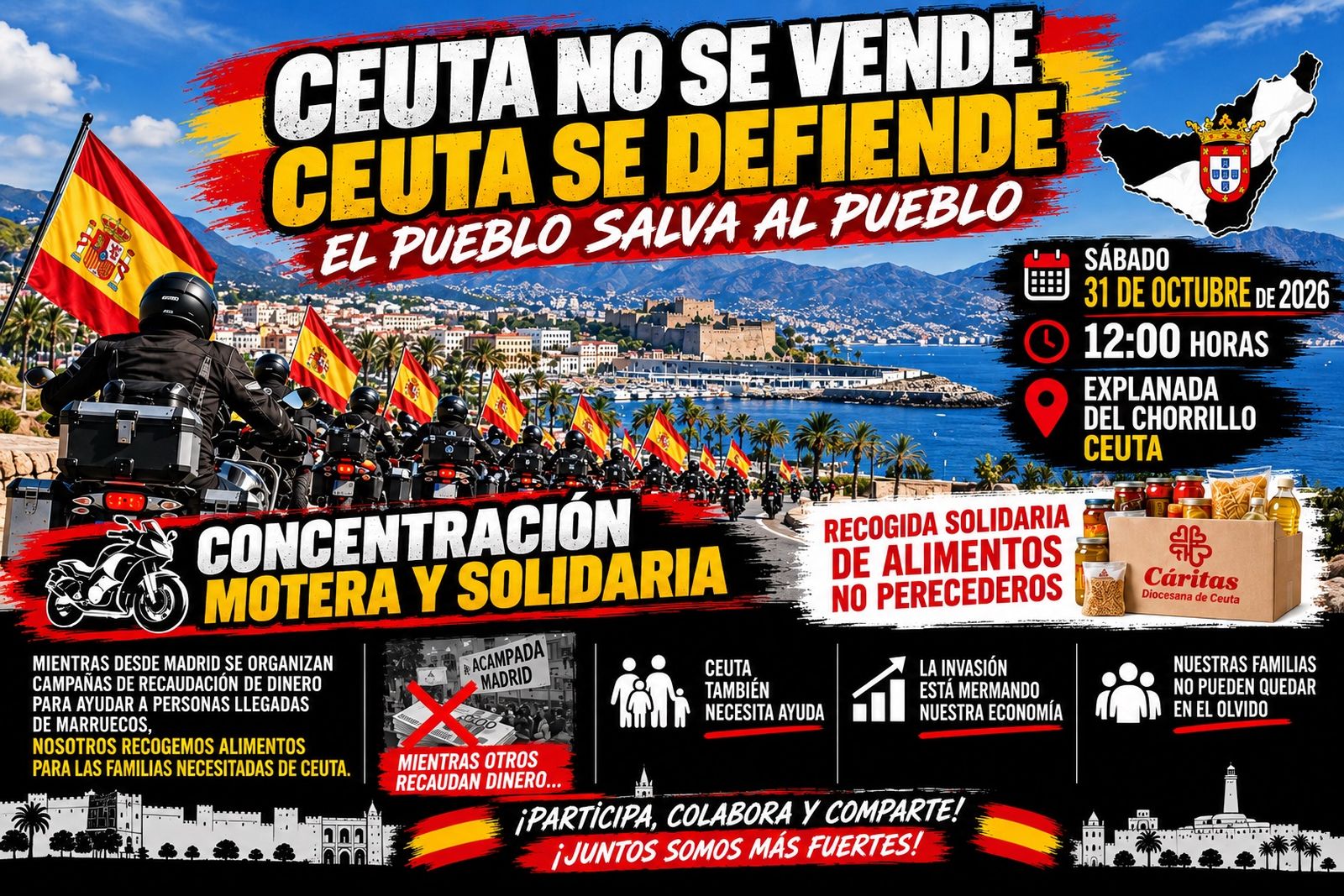 Los moteros de Ceuta piden una reunión con el delegado del Gobierno para exigir respuestas