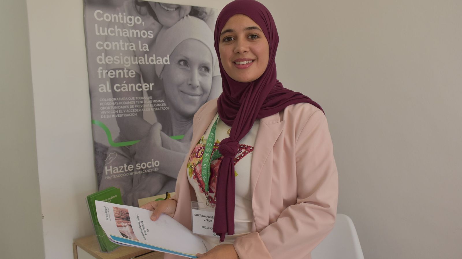 La psicóloga de la AECC, Sukaina Abdeselam, responsable del programa de Atención Integral a Personas con Enfermedades Avanzadas La psicóloga de la AECC, Sukaina Abdeselam, responsable del programa de Atención Integral a Personas con Enfermedades Avanzadas