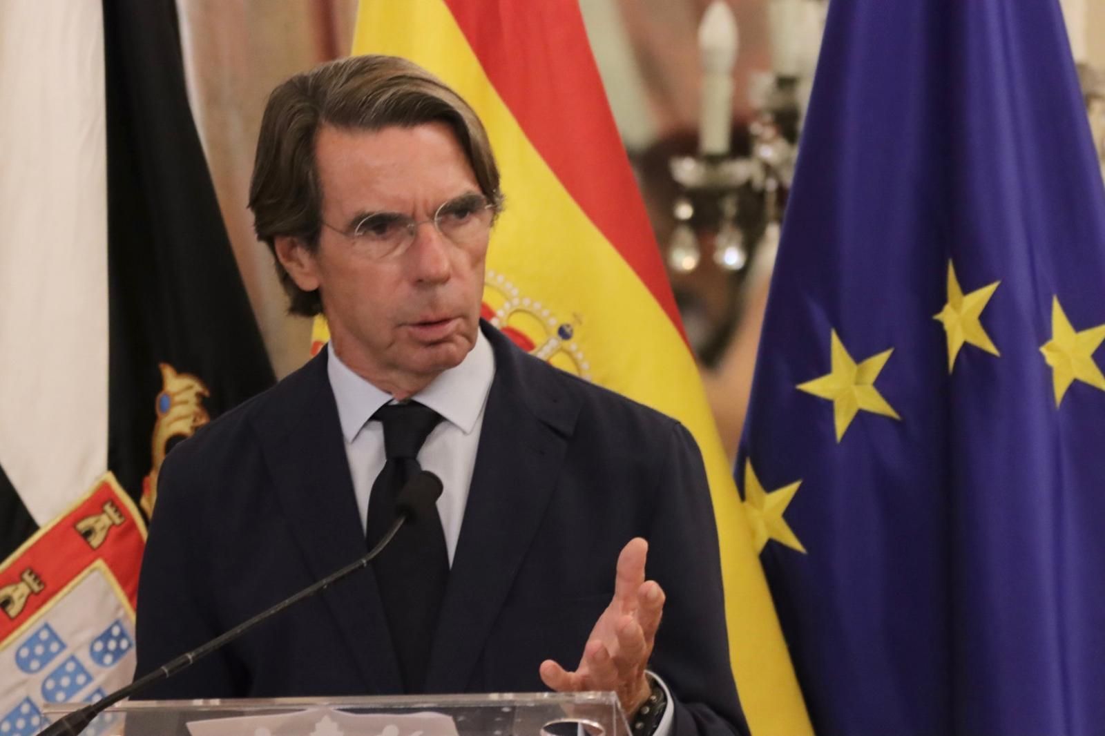 El expresidente del Gobierno, José María Aznar, este jueves en Ceuta