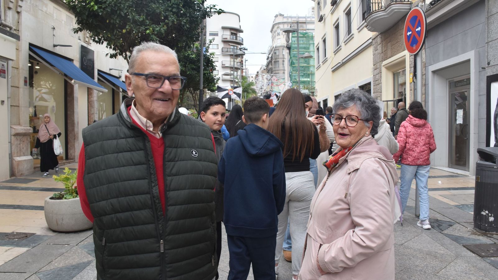 María y José durante la manifestación por una sanidad de calidad celebrada este miércoles
