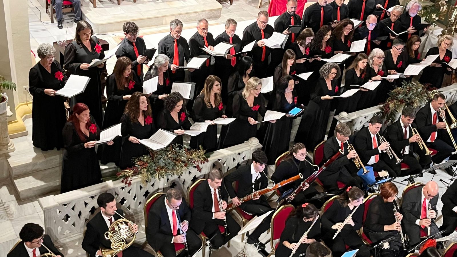 La Coral, durante un momento de las actuaciones