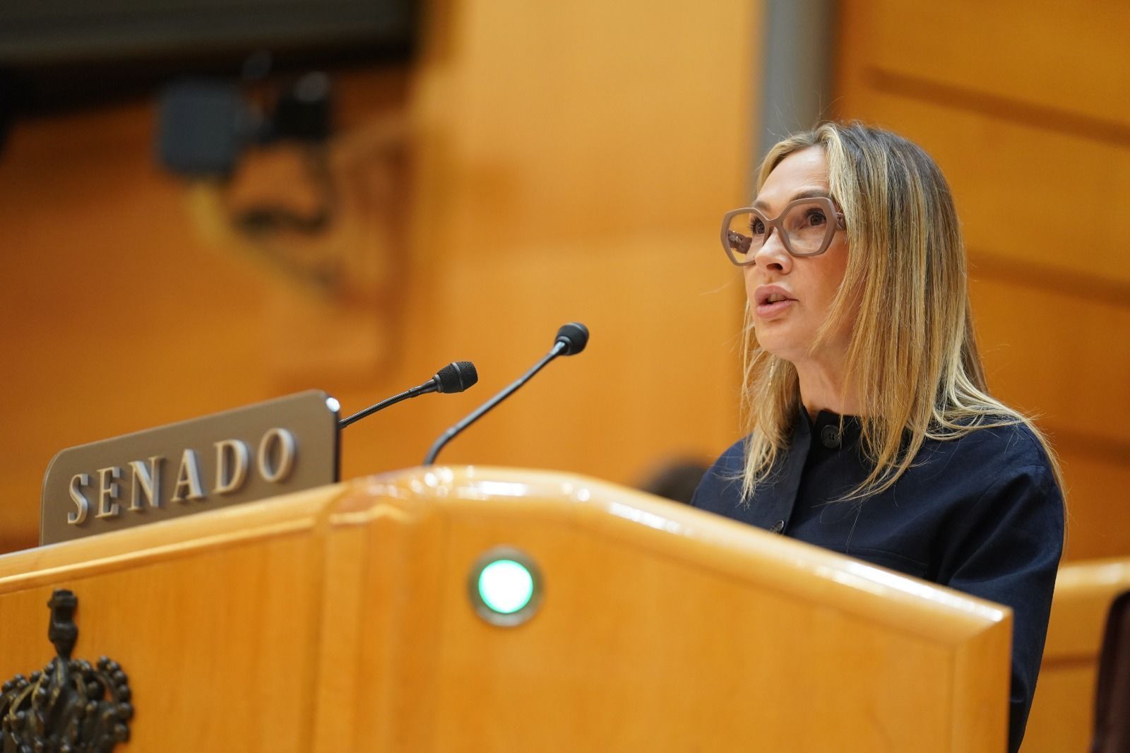 La senadora de PP por Ceuta, Cristina Díaz, en la Cámara Alta